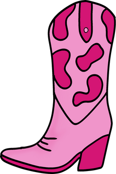 Pink cowboy boot